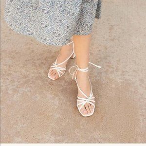 NIB Loeffler Randall Libby sandal in white 9.5
